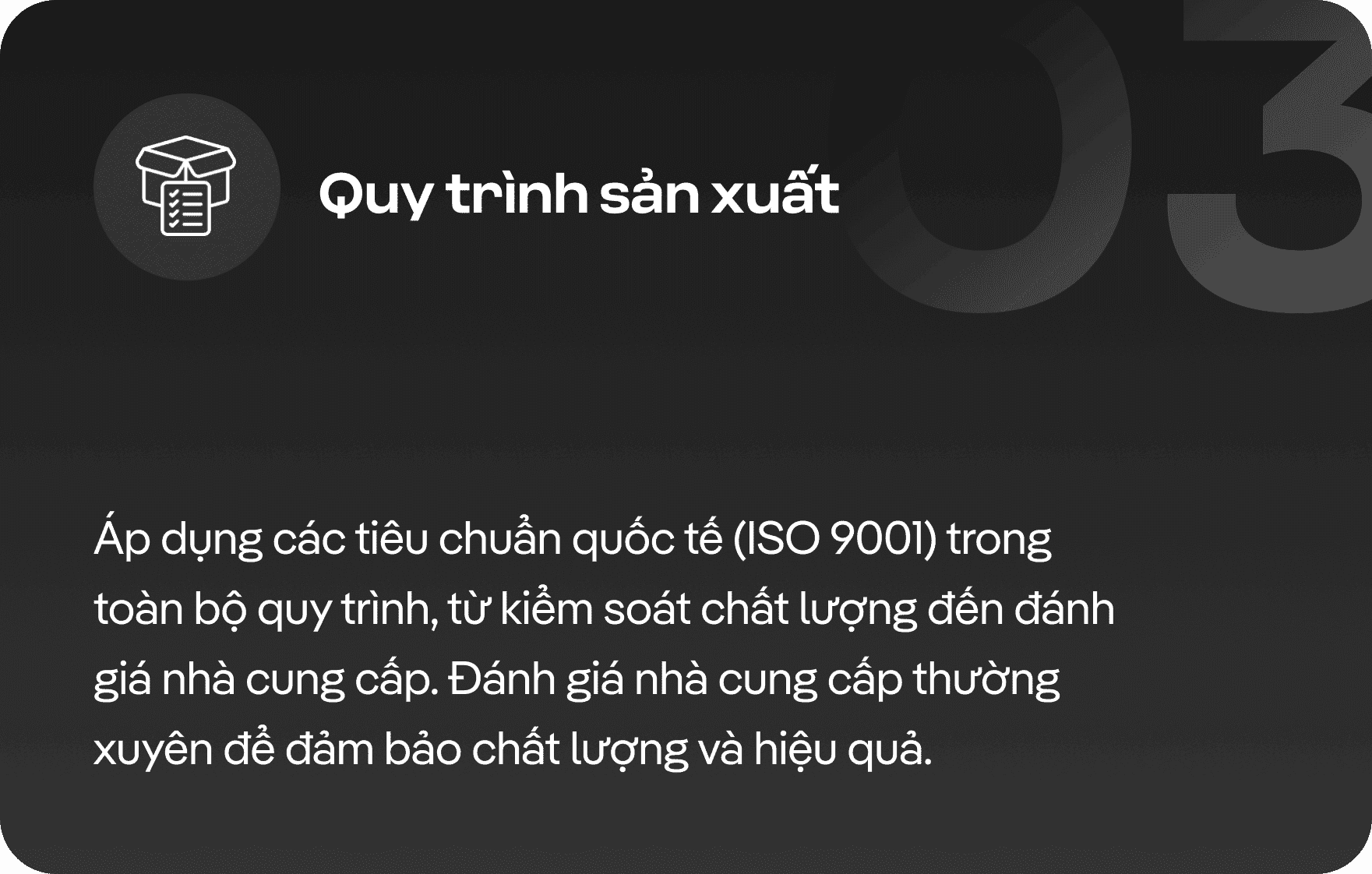 Sản Phẩm & Chuỗi Cung Ứng