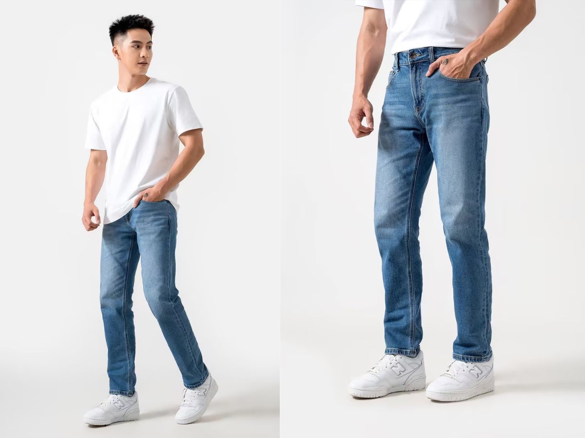Quần jeans giữ vẻ lịch lãm và tinh tế cho set đồ
