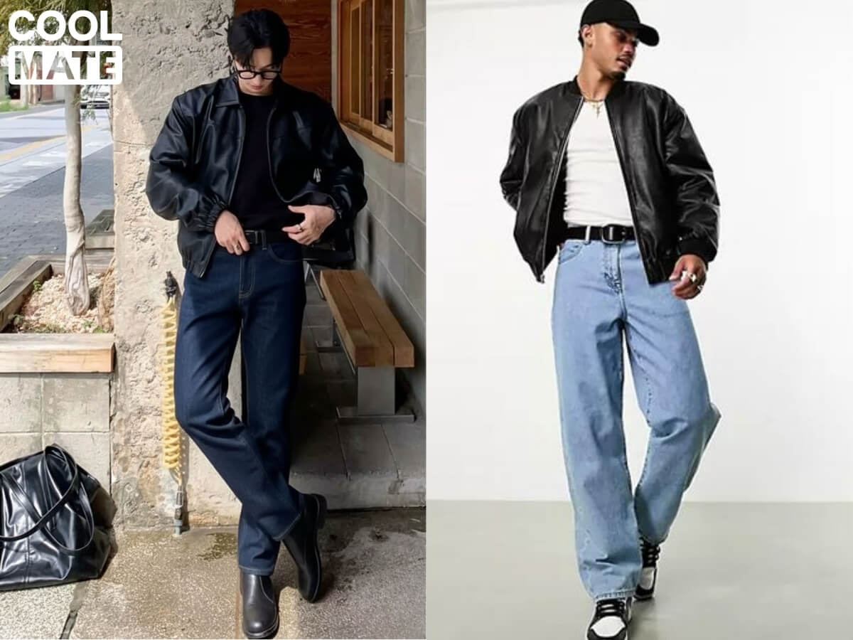 Áo khoác da nam cá tính, mạnh mẽ, bền và chắn gió tốt