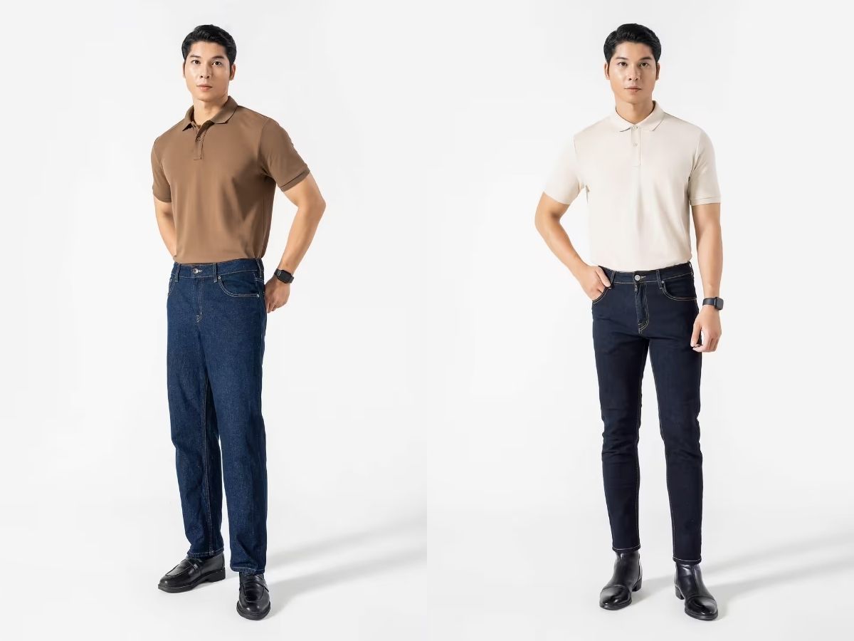 Cách phối đồ với quần jean và áo polo 