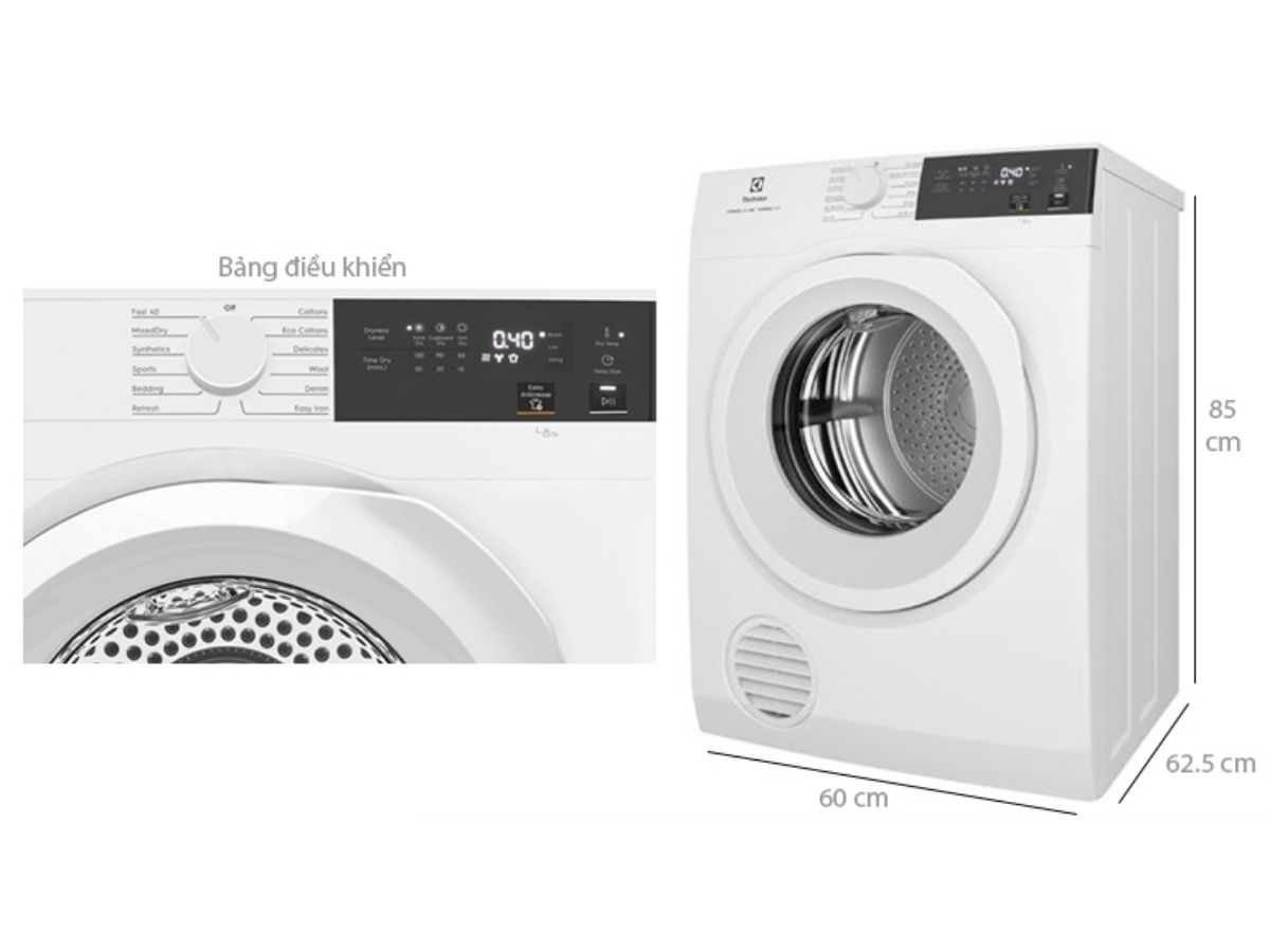 Máy sấy thông hơi Electrolux 9kg