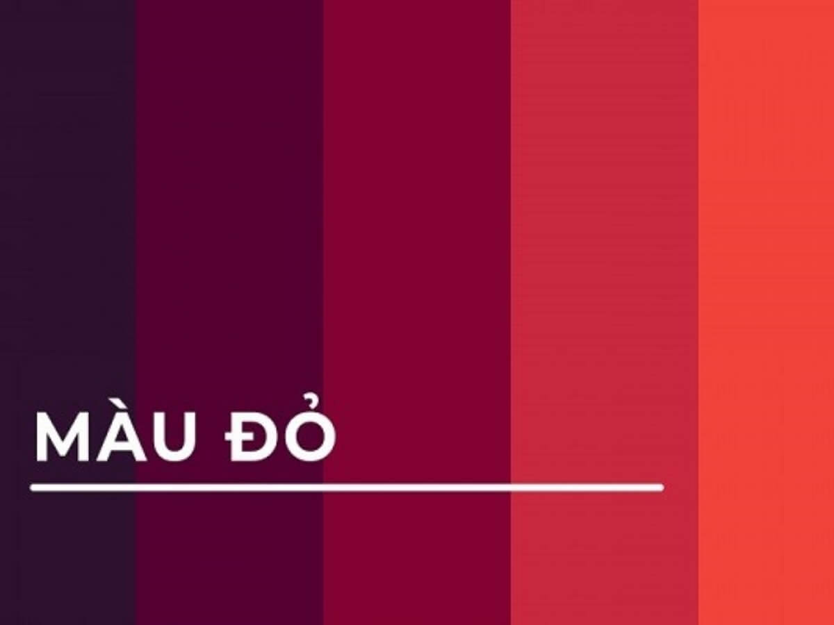 các sắc độ của màu đỏ