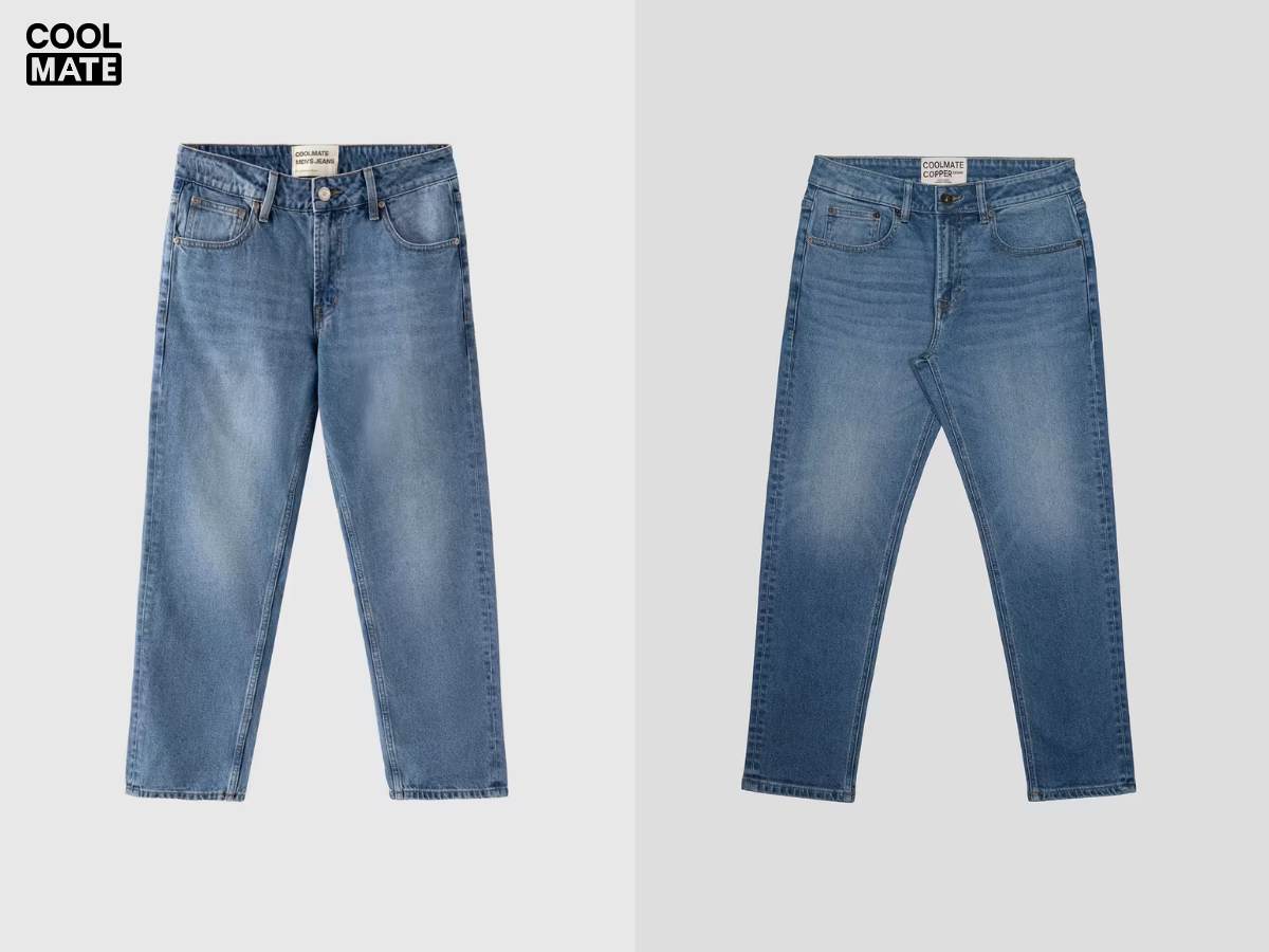 Các form quần jean nam tại Coolmate