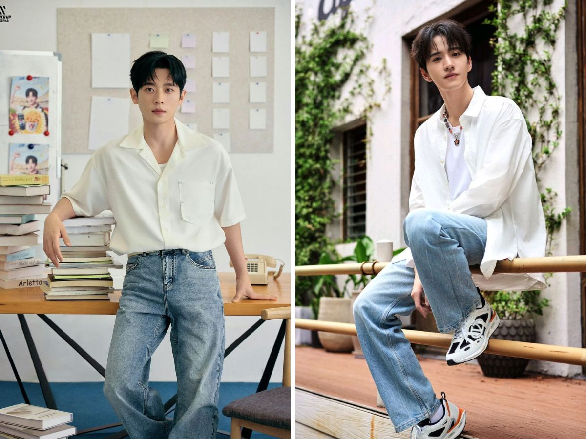 Phối với quần jeans mang lại vẻ ngoài trẻ trung, dễ mặc và phong cách
