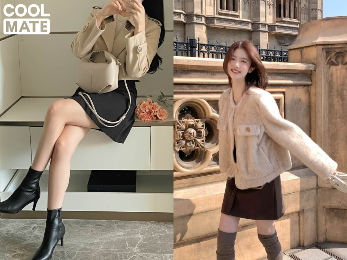 Phối đồ đi chơi mùa đông cho nữ lùn