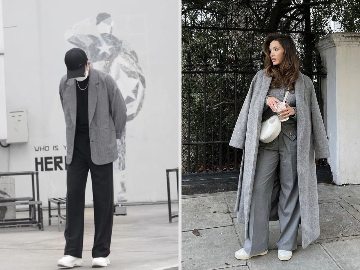 Nguyên tắc phối đồ đơn sắc (monochrome) với gam màu xám