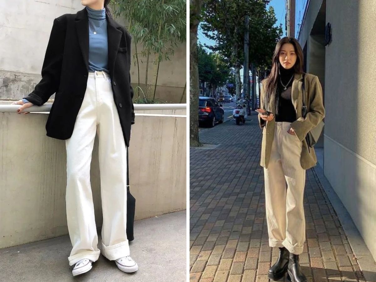 Sang chảnh, thời thượng với blazer và quần ống rộng