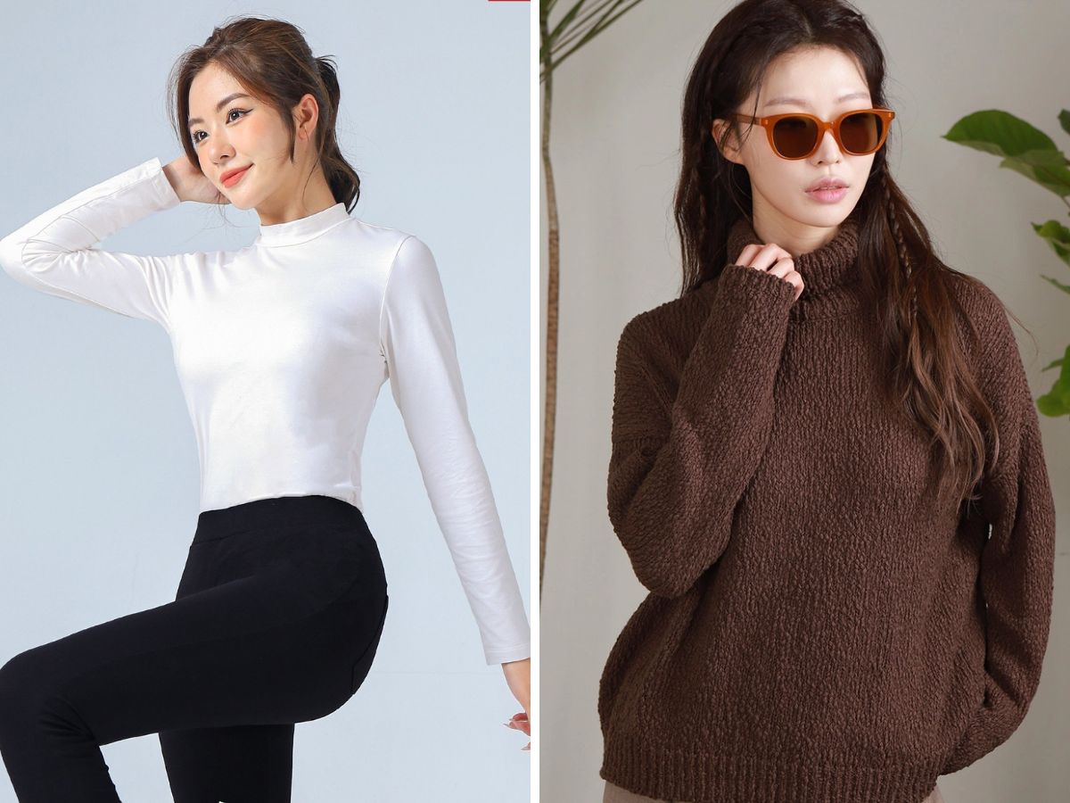 Bộ đôi áo giữ nhiệt, áo len không thể thiếu để giữ ấm và tạo base layer hoàn hảo